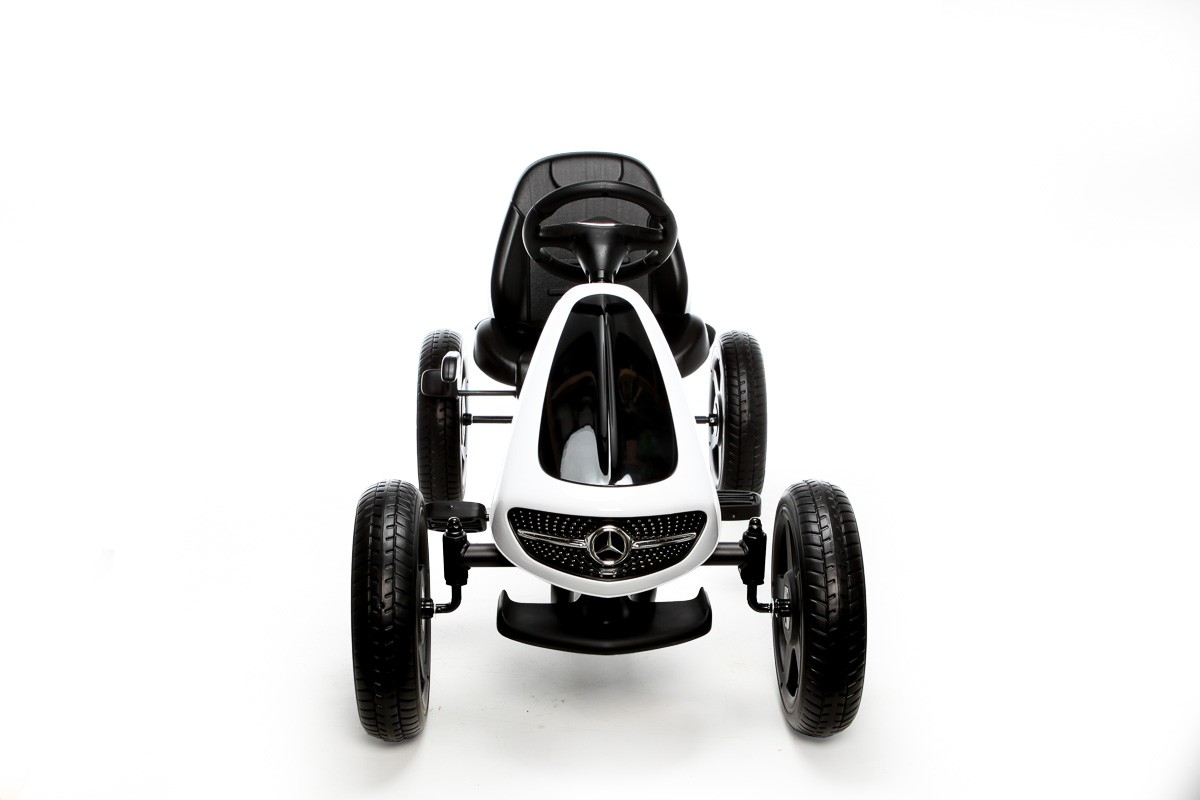 HECHT MERCEDES BENZ PEDAL GO KART WHITE GOKART JEŻDZIK ZABAWKA SAMOCHÓD