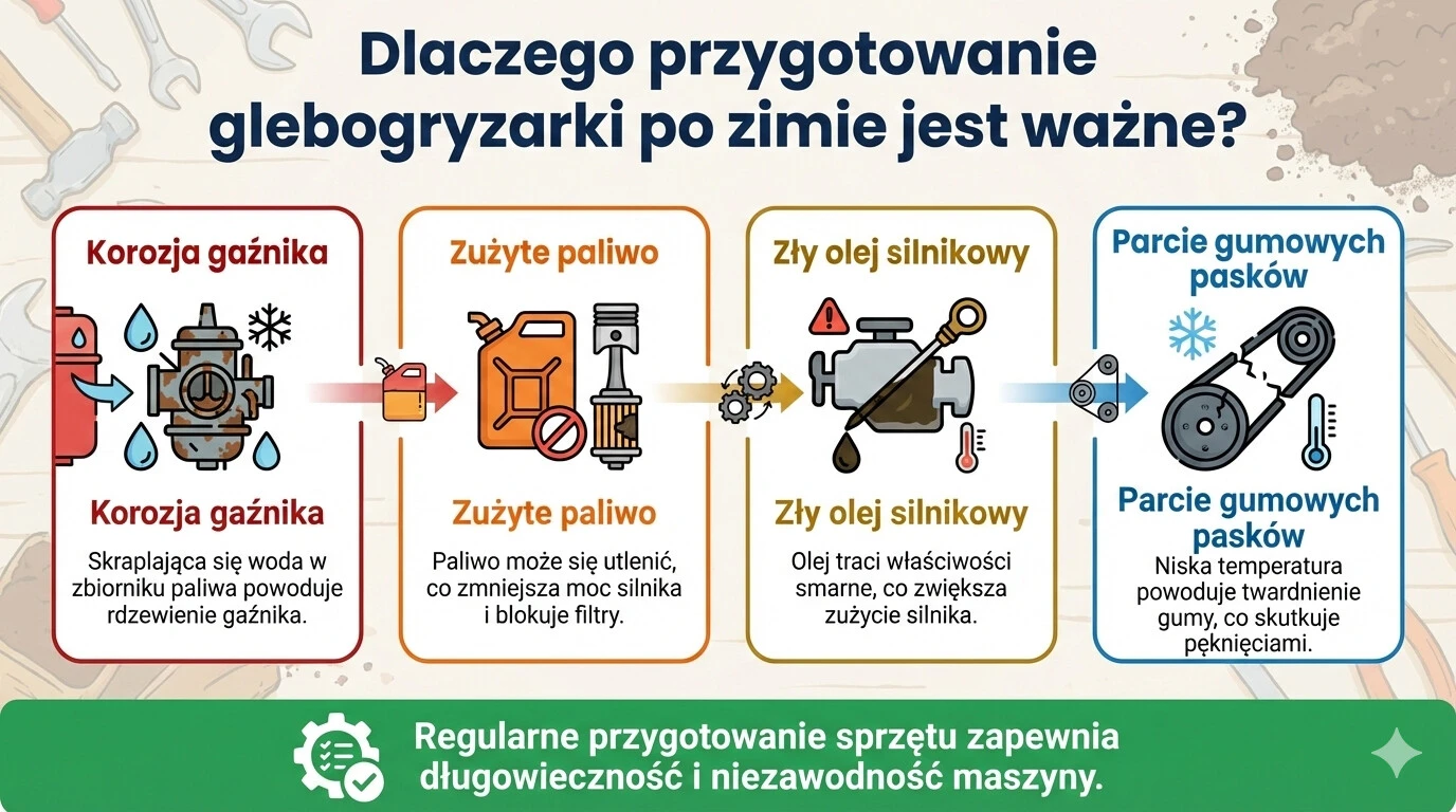 Dlaczego przygotowanie glebogryzarki po zimie jest tak ważne?