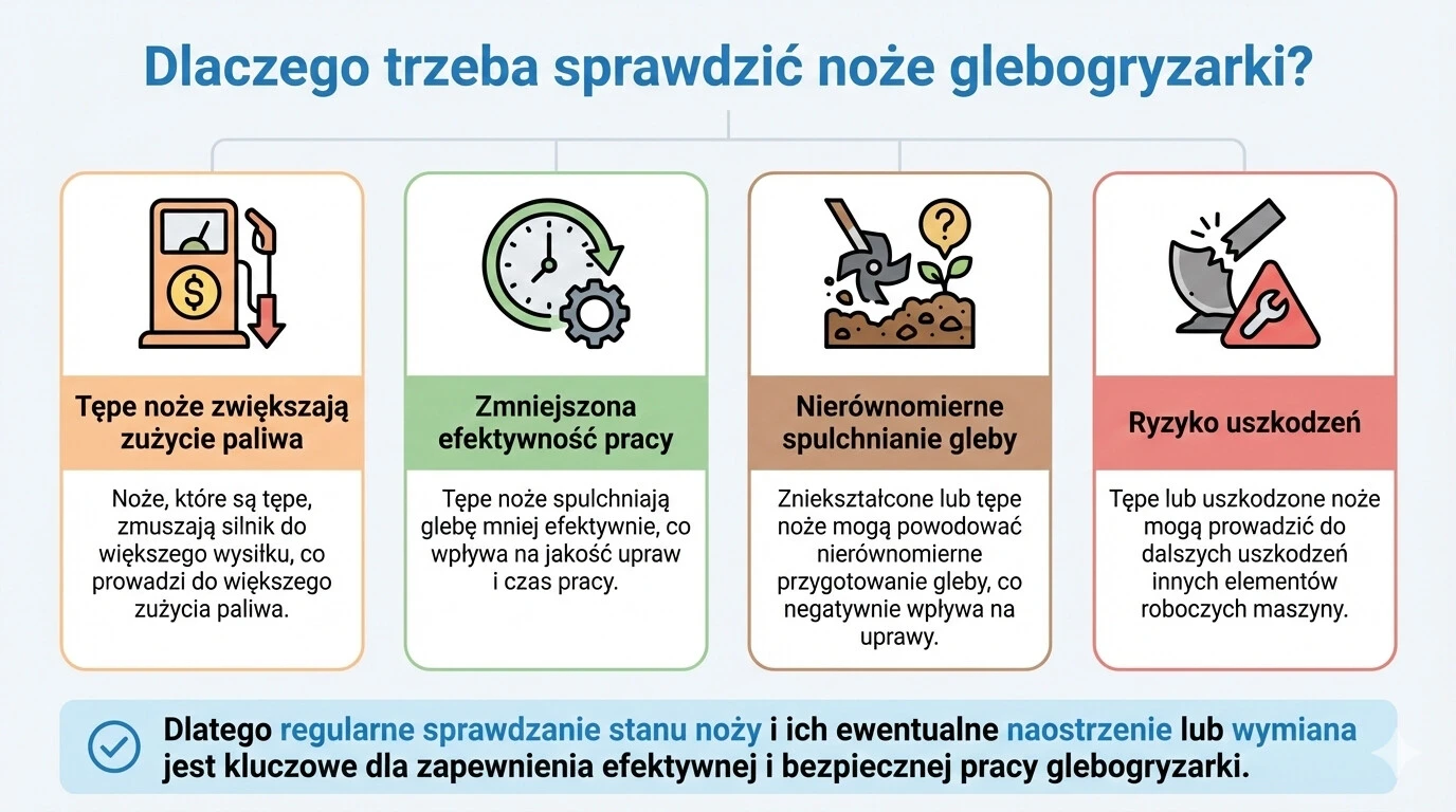 Dlaczego trzeba sprawdzić noże glebogryzarki?