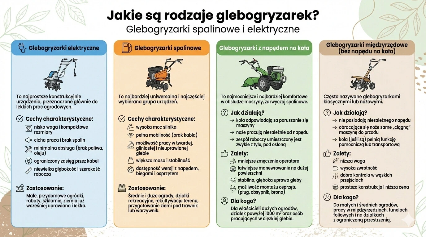 Jakie są rodzaje glebogryzarek?