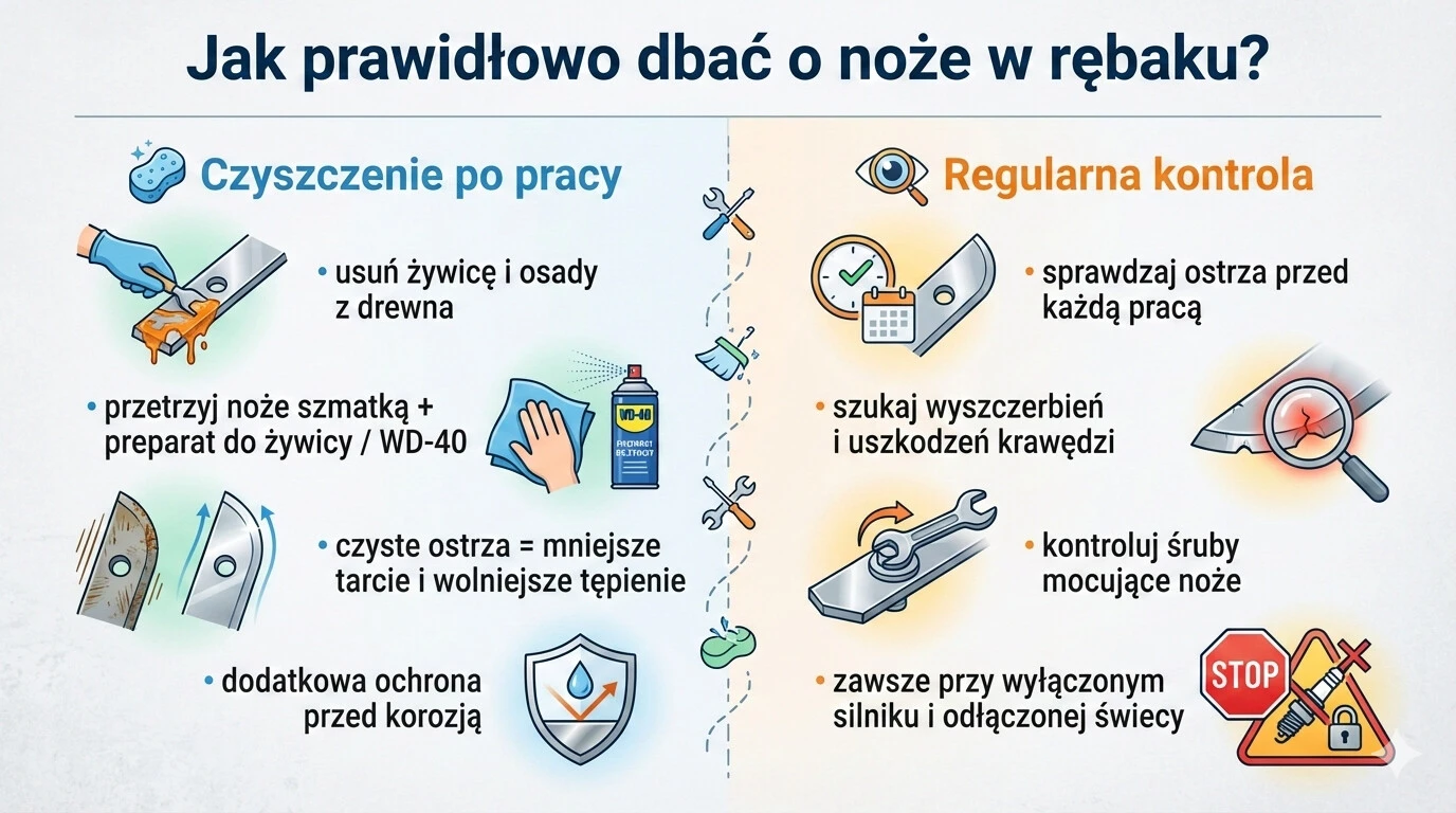 Jak prawidłowo dbać o noże w rębaku?