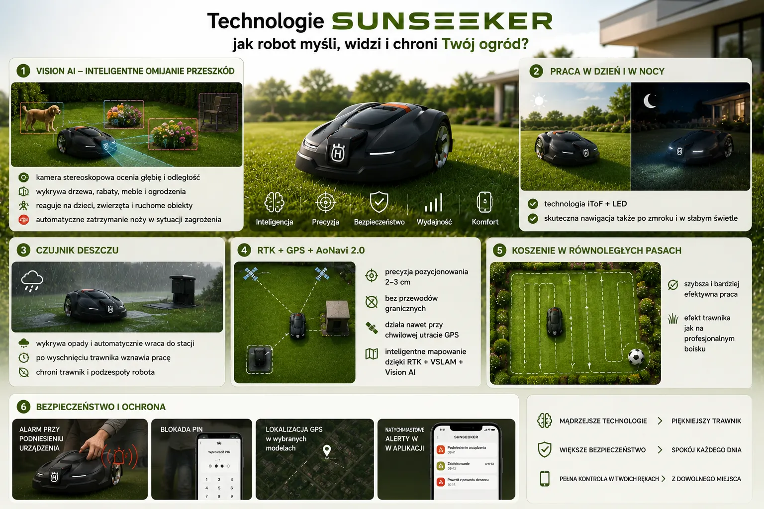 Technologie Sunseeker - jak robot myśli, widzi i chroni Twój ogród?