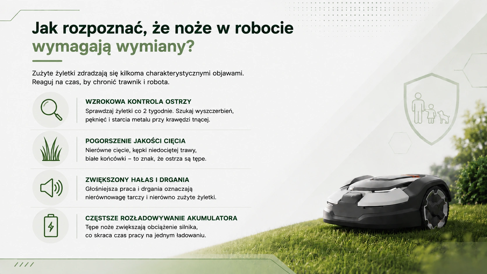 Jak rozpoznać, że noże w robocie wymagają wymiany?