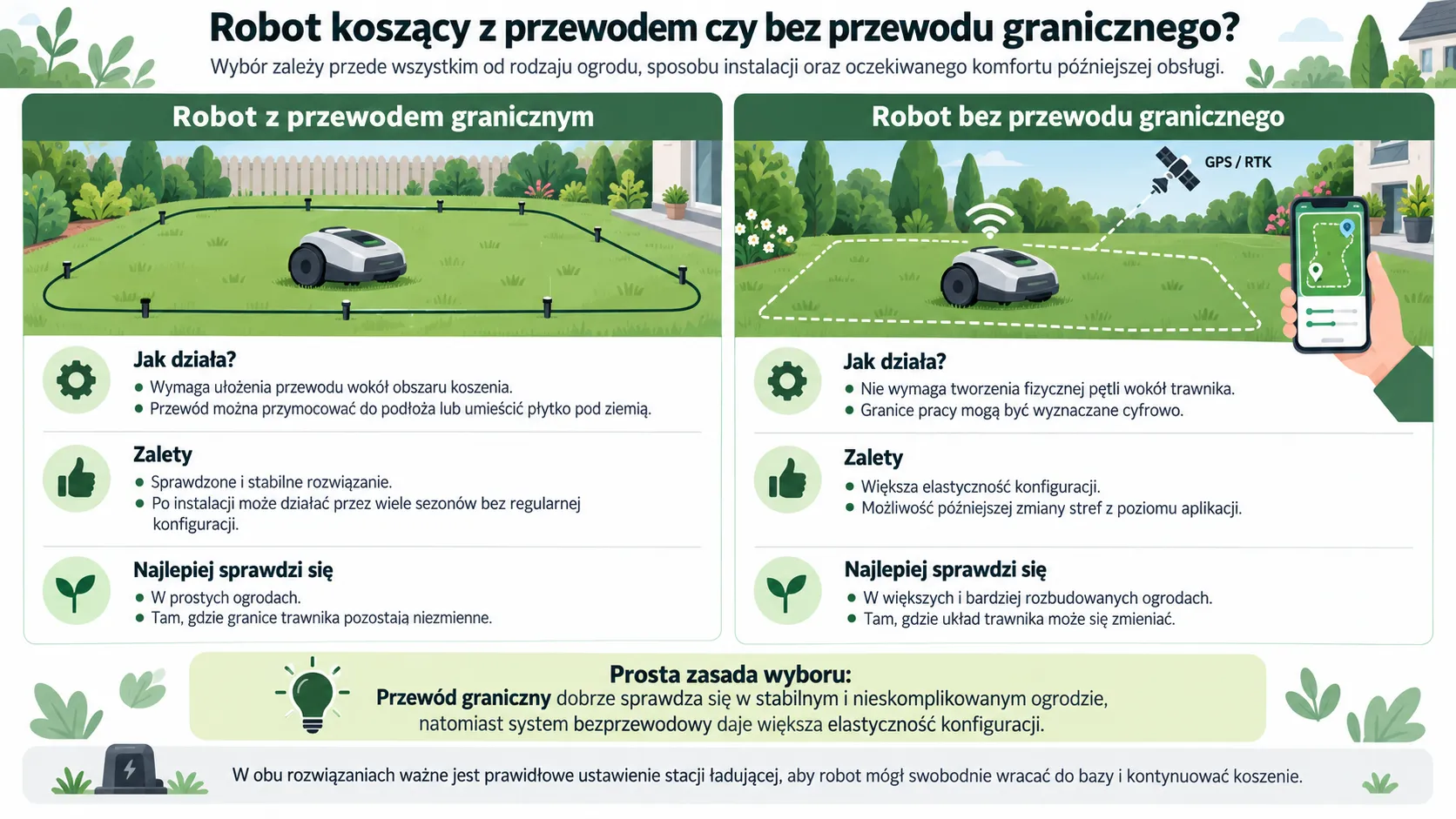 Robot koszący z przewodem czy bez przewodu granicznego?
