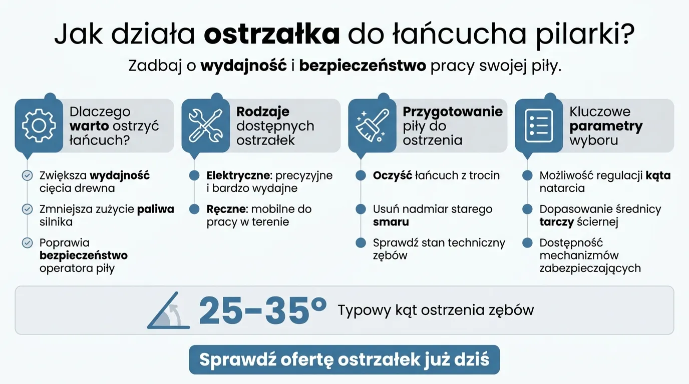 Jak działa ostrzałka do łańcucha pilarki?