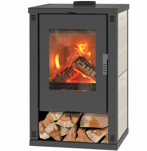 HECHT HELIS BEIGE CHIMNEY CHIMNEY FIREPLACE STOVE 9kW STEEL HEATING DEVICE