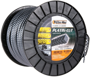 OLEO-MAC PLATIN-CUT 3mm / 175m cutting line. 2-PLY FOR SCYTHE SQUARE PROFILE , SPOOL 63040246 - OFFICIAL DISTRIBUTOR - AUTHORIZED OLEO MAC DEALER