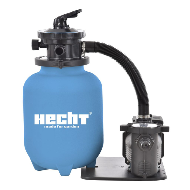HECHT 302111 BASIN FILTER PUMP WITH 10'' INTRODUCTORY FILTER SKIMER BASIN ACCESSORIES FILTER KIT 5.0m3/h / 12kg - EWIMAX OFFICIAL DISTRIBUTOR - AUTHORIZED HECHT DEALER