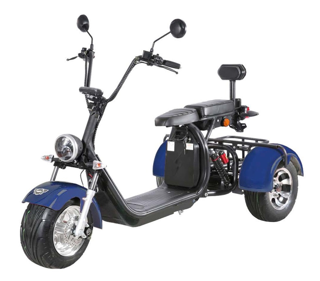 HECHT COCIS MAX BLUE SCOOTER ELECTRIC CHOPPER E-SCOOTER BATTERY POWERED MOTOCROSS MOTORCYCLE - OFFICIAL DISTRIBUTOR - AUTHORIZED HECHT DEALER