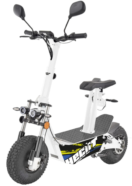 HECHT TERRIS WHITE SCOOTER OFF-ROAD SCOOTER E-SCOOTER ELECTRIC MOTORCYCLE BATTERY MOTOCROSS MOTORCYCLE OFFICIAL DISTRIBUTOR - AUTHORIZED HECHT DEALER 