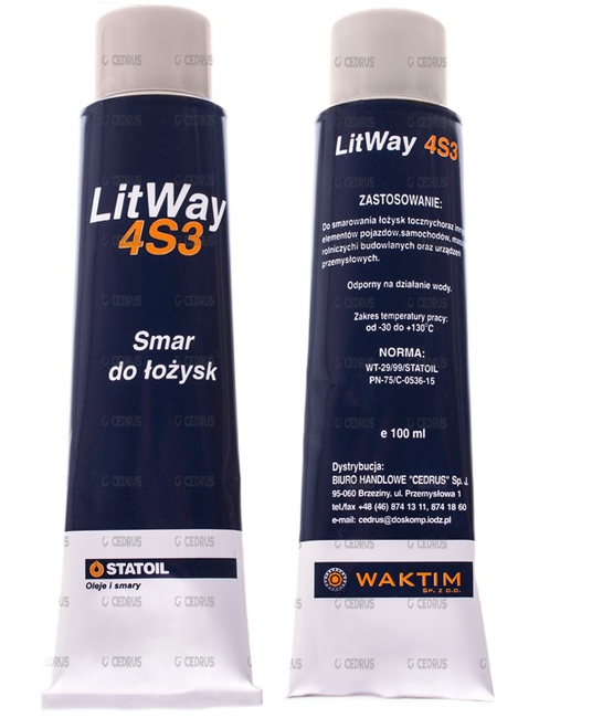 STATOIL LITWAY ŁT 4S3 LITHIUM BEARING GREASE FOR LUBRICATING BEARINGS AND GUIDES , SAWS , SCYTHES STATOIL LITWAY ŁT 4S3 TUBE - EWIMAX - OFFICIAL DISTRIBUTOR - AUTHORIZED DEALER CEDRUS