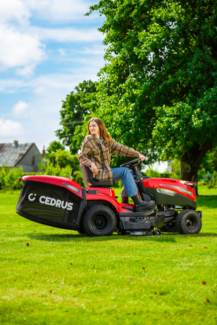 CEDRUS C-TRAC 92HC Rear-Dump Self-Propelled Lawn Mower with 92cm HYDROSTAT RECYCLING VELOPMENTS C-TRAC-92HC EWIMAX OFFICIAL DISTRIBUTOR - AUTHORIZED DEALER CEDRUS