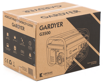 GARDYER G3500 3,1 kW jednofázový generátor - oficiální distributor - autorizovaný prodejce GARDYER