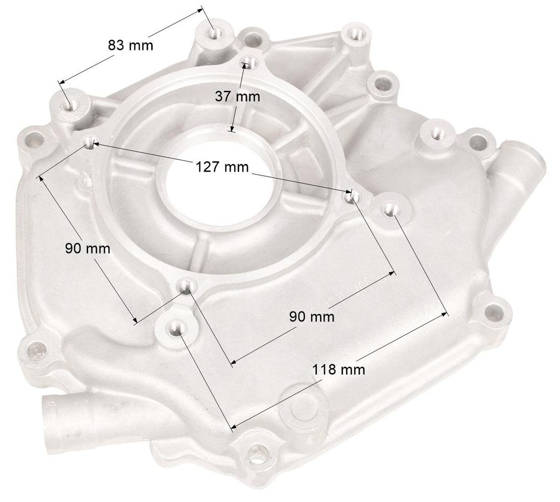 Miska olejowa Loncin 110820016-0001 - wymiary i rozstawy
