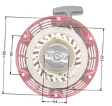 Rozrusznik agregatu chińskiego Lifan Kipor Loncin Zongshen 168 metalowe zabieraki T1 NZ555