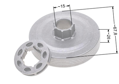 Buben spojky NAC s plovoucím ozubeným kolem 3/8 SPS01-45 CS45;CS52 pily na trhu NZ266