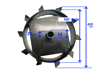 STŘÍLACÍ KOLA METALICKÁ FRUIT PRO MASTERCUT , TRIUNFO S48, S50, S60, PTT90, HSDT100TS Osa 26mm DIAM 440mm