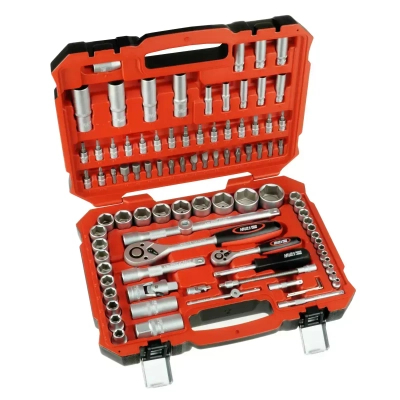 LARGE SOCKET WRENCH SET HILLEN&MOHR 17K094 CRV 94 PCS. 18X1/2", 13X1/4"