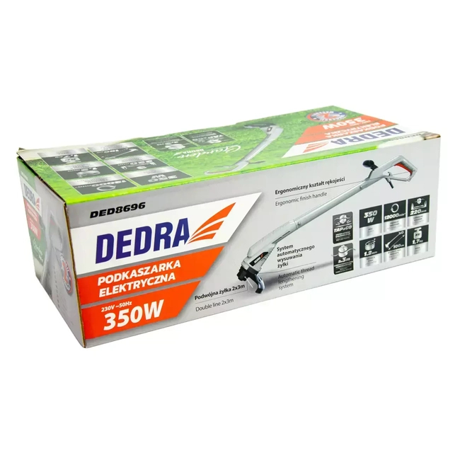 PODKASZARKA ELEKTRYCZNA GARDEN DEDRA DED8696 ŚREDNICA KOSZENIA 22CM, 350W