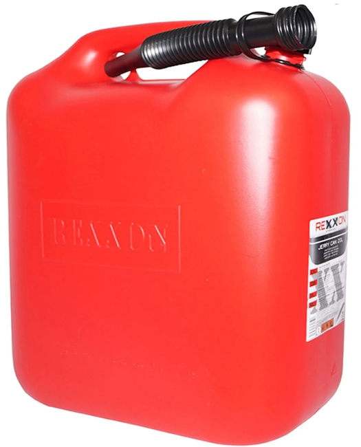 REXXON 20L CANISTER WITH FUNNEL BUBBLE TANK FUEL CONTAINER GASOLINE LIQUIDS CARNISTER WITH APPROVAL