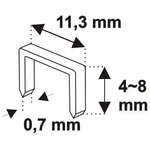 DEDRA 11Z001 Manual Upholstery Stapler 4–8 mm D53, Tacker for Upholstery