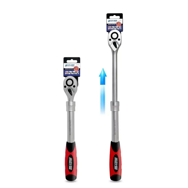 1/2" HILLEN&MOHR RATCHET 17J318Z 72T, CRV 6140, TELESCOPIC 305-445MM