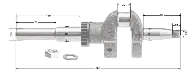 Wał korbowy B&S CZĘŚĆ ORYGINALNA 793615