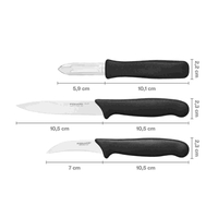 Fiskars Essential 1065600 zestaw 3 narzędzi do obierania warzyw i owoców