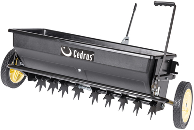 CEDRUS SP31509 AERATOR AREATOR SEED PLACER FOR GARDEN TRAILER FERTILIZER 2in1 - Kapacita. 43.5 l / 81 cm 