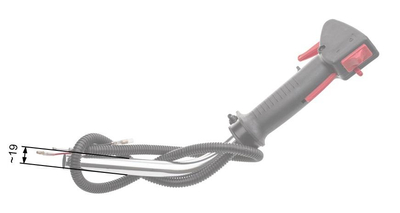 NAC gas handle with cable and pipe kpl.19mm NZ186