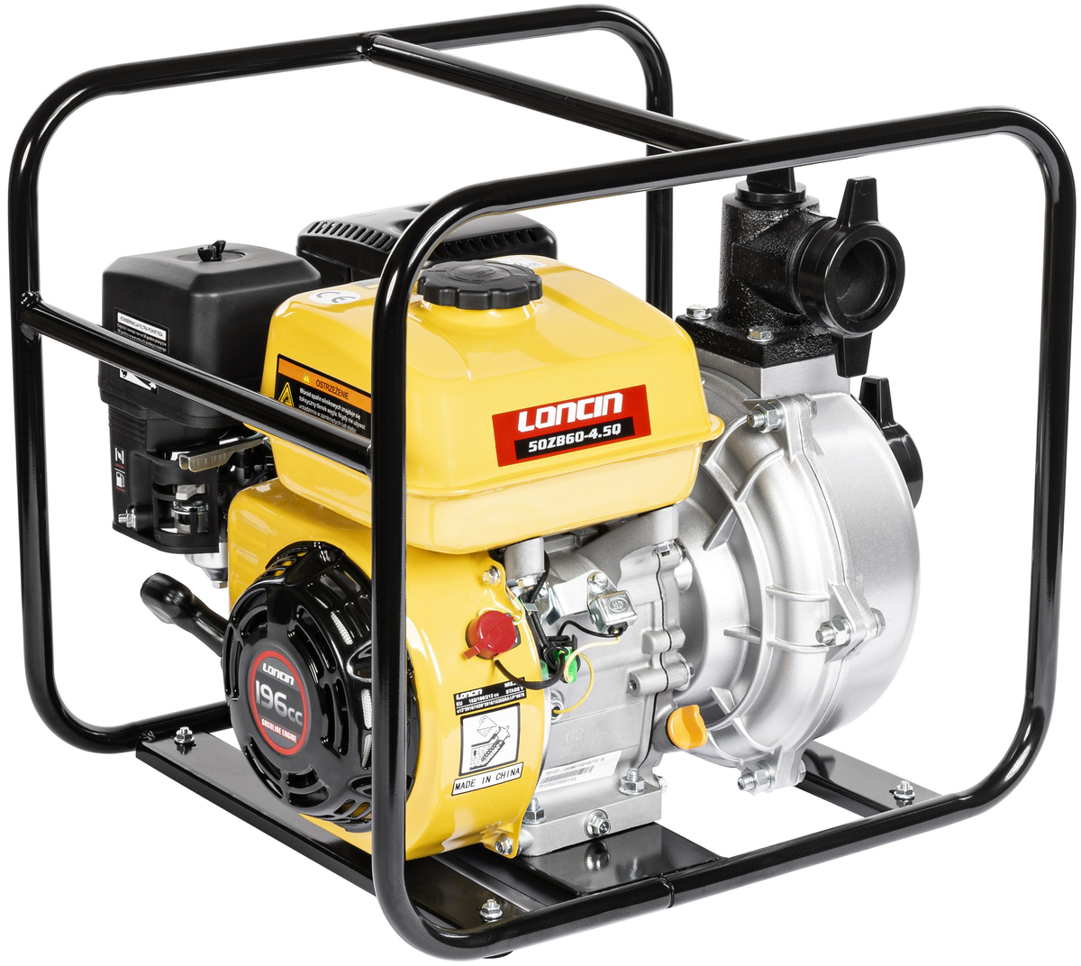 LONCIN LC50ZB60-4.5Q MOTOPOMPA POMPA STRAŻACKA SPALINOWA DO WODY BRUDNEJ CZYSTEJ WYSOKOWYDAJNA 30000 l/h 30m3/h - EWIMAX OFICJALNY DYSTRYBUTOR - AUT