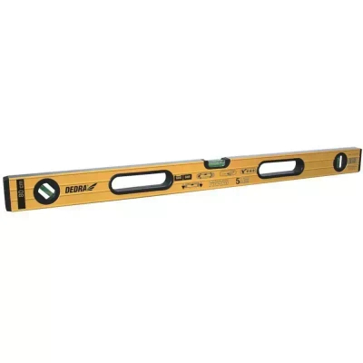 DEDRA MD5200 Poziomica poziomnica aluminiowa 200 cm, 3 libelki, łata pomiarowa