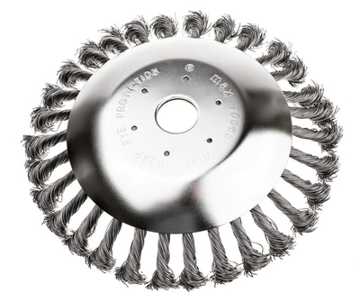 Brush for cleaning paving stones braided wire 200x25.4mm 520076