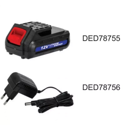 WIERTARKO-WKRĘTARKA, WKRĘTARKA DEDRA DED7875 12V, 1,5AH LI-ION, UCHWYT 0,8-10MM, 13NM, 21+1 NASTAW MOMENTU OBROTOWEGO, LED