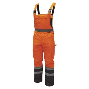 DEDRA INSULATED DUNGAREES PANTS BH80SO2-M SIZE M, ORANGE