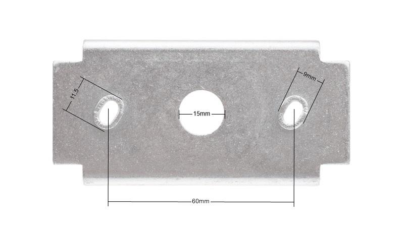 Adapter NZ506 – wymiary otworów montażowych i bazy
