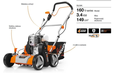 DAEWOO DSC 4000 WERTYKULATOR SPALINOWY DO TRAWY AREATOR 2w1 + 2 WAŁKI METALOWA OBUDOWA - OFICJALNY DYSTRYBUTOR - AUTORYZOWANY DEALER DAEWOO