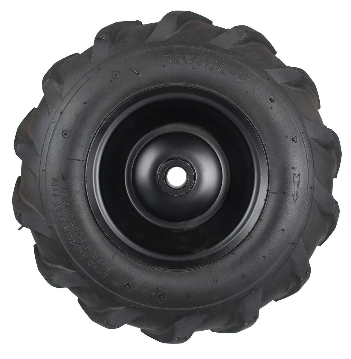Koło z oponą lewe CEDRUS glebogryzarka GL03 kpl 13x5.00-6 130795 - widok z przodu
