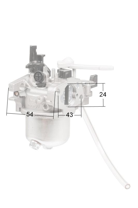 Gaźnik Loncin LC168F-2H – orientacyjne rozstawy mocowań