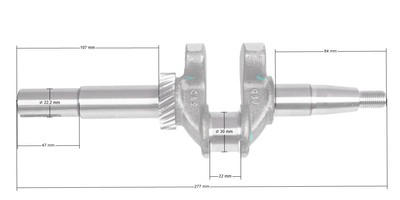Zongshen Xp200 6.5Hp 22.2mm klikový hřídel 100003818