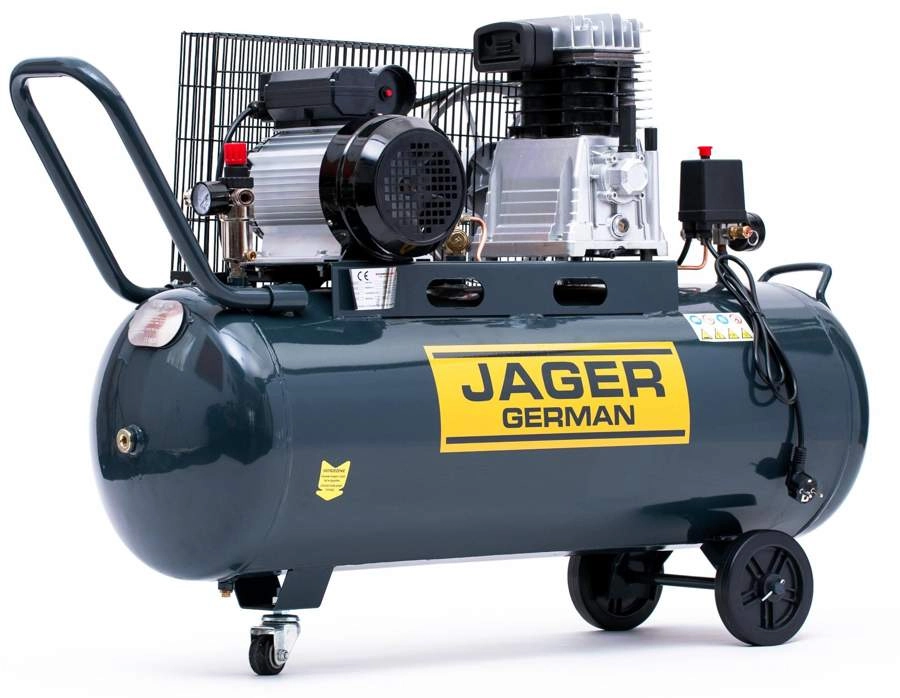 German Compressor JAGER GERMAN OIL CONTROLLER AIR COMPRESSOR 100L 8BAR 350l/Min 2.2 kW ...