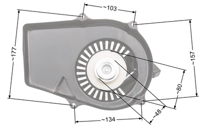 Hecht GG950 2-stroke Chinese aggregates starter plastic take-up zam. 95003400 NZ620