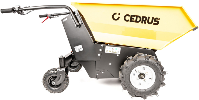 CEDRUS TA500 BATERIOVÝ STAVEBNÍ TRANSPORTÉR ZAHRADNÍ TRAKAŘ SKLÁPĚČ 48V 20AH 1000W - OFICIÁLNÍ DISTRIBUTOR - AUTORIZOVANÝ PRODEJCE CEDRUS