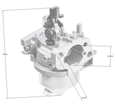 NAC T375/T475 carburetor with screw-in primer option for market mowers 080011