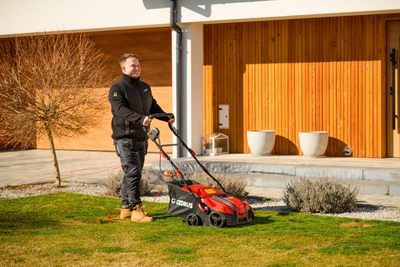CEDRUS WE38 GREEN AREATOR 2-in-1 AERATOR + 2 ROLLERS 1800W / 38cm CEDWE38 - EWIMAX - OFFICIAL DISTRIBUTOR - AUTHORIZED DEALER CEDRUS