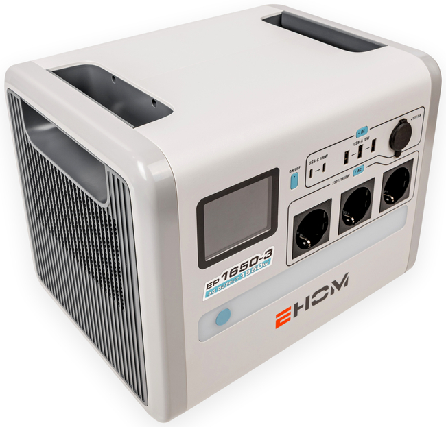 LONCIN EHOM EP1650-3 STACJA ZASILANIA BANK MAGAZYN ENERGI AGREGAT POWERBANK STACJA ZASILAJĄCA 1024Wh moc 1650VA EWIMAX - OFICJALNY DYSTRYBUTOR - AUTORYZOWANY DEALER LONCIN