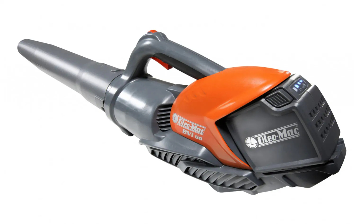 Dmuchawa akumulatorowa Oleo-Mac BVi 60 LI-ION 40V widok z boku