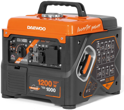 DAEWOO GDA 1400i AGREGAT INWERTOROWY GENERATOR PRĄDOTWÓRCZY 230V 1,2kW - OFICJALNY DYSTRYBUTOR - AUTORYZOWANY DEALER DAEWOO