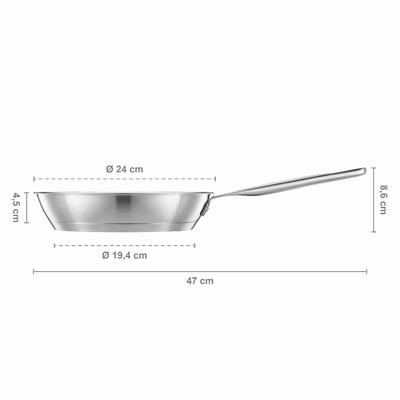 Fiskars All Steel Pure 24 cm 1065627 patelnia stalowa 18/10 do indukcji