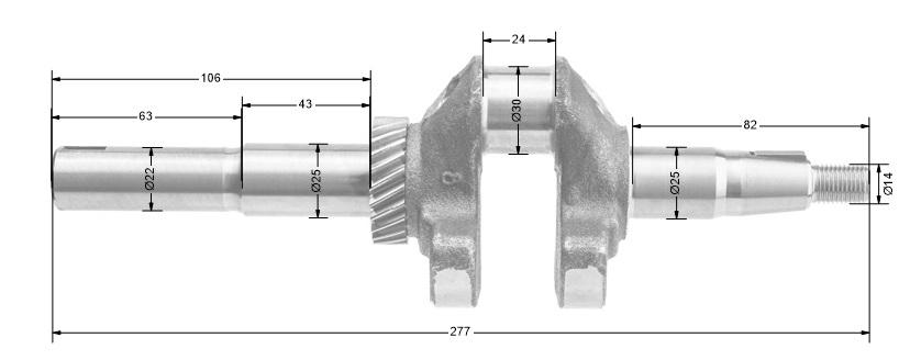 Wał korbowy Loncin LCP70FA LCP70FC B-E5 LC1P68FA